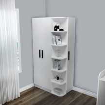 Arnetti Luses 3 Kapaklı Raflı Genç Odası Gardırop, Beyaz - Luses