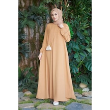 Neways 6482 Berlin A Pileli Elbise Camel