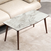Vovvahome Vega Mdf Ahşap Orta Sehpa - Beyaz Mermer