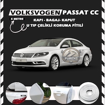 Volksvogen Passat Cc Oto Araç Kapı Koruma Fitili 5 Metre Parlak Beyaz Renk