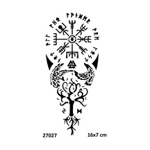 Airbrush Tattoo Viking Ağacı Yapışkanlı Stencil Süsleme Ve Boyama Kalıbı Stencil Kalıp