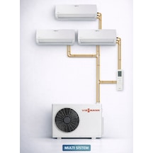 Viessmann OFAA100MFA105 35000 Btu 1 Dış + 3 İç Ünite 12000 + 12000 + 24000 Btu Multi Split Inverter Klima