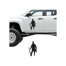 2 Adet Avcı Oto Sticker, Off Road Sticker, Pick Up Sticker 20x12 Cm