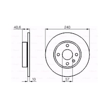 Opel Combo Tour 1.4 2001-2011 Bosch Arka Fren Diski N11.2465