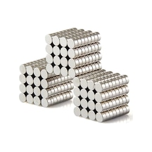 Dünya Magnet 200 Adet 6mm X 2mm Yuvarlak Güçlü Neodyum Mıknatıs Magnet