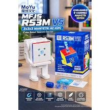 Moyu Mfjs Rs3m V5 3x3 Manyetik Hız Küpü Robot Standlı Çift Ayarlı Profesyonel Speed Cube