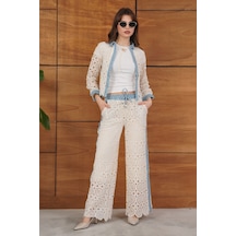 Verymoda Kot Detaylı Dantel Pantolon F1759 Ham