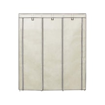 Katlanır Kumaş Elbise Dolabı, 175x150x45 Cm, Bej, Ryg12m
