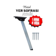25 Cm Metal Yer Sofrası Ayağı - Katlanır Metal Sini Altı Takımı 4 Adet Metal Katlanır Sehpa Ayağı Katlanır Ayak Parmak İzi Bırakmaz Inox Parmak İzi Bırakmaz Inox