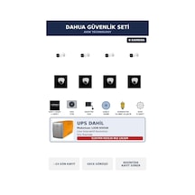 Dahua 8 Kameralı 2mp Ups'li Güvenlik Kamera Seti Sesli Gece Görüşlü Dome+bullet 2tb 23 Gün Kayıt