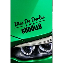 Ankara Güdül Özel Araç Çıkartma Ankara Bize De Derler Güdüllü40x15 Cm Araç Stickerı 40 CM - Siyah