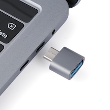 Gplus Apple Uyumlu MacBook Pc Telefon Usb Typec Çevirici Otg Gümüş