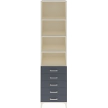 Hyperion Dolap 4 Raflı 5 Çekmeceli 60x44x243 Aytaşı-antrasit Aytaşı