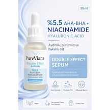 Pureviana Double Effect Serum 30 ML Aha-bha + Niacinamide + Hyaluronik Asit Aydınlatıcı, Gözenek Sıkılaştırıcı, Ton Eşitleyici