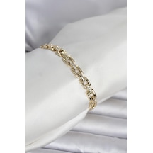 Xuping Zincir Model Gold Renk Kadın Bileklik Çok Renkli