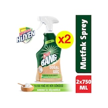Cillit Bang Doğal Güç Mutfak Temizleyici %100 Yağ ve Kir Sökücü Karbonatlı Sprey 2 x 750 ML