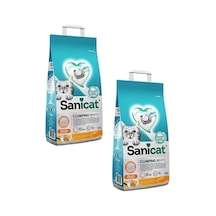 Sanicat Vanilya Mandalina Kokulu İnce Topaklaşan Bentonit Kedi Kumu 2 x 10 L