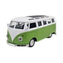 Çek Bırak Klasik T1 Vosvos Minibüs Oyuncak Araba - 14 Cm Nostaljik Hippi Van Lisinya Yeşil