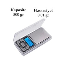 Crown Dijital Göstergeli Hassas Elektronik Kuyumcu Cep Terazisi 500 Gr-0.01