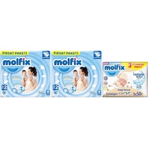 Molfix Bebek Bezi Beden:2 3-6 Kg Mini 160 Adet + 3 Adet Mendil 2 Numara
