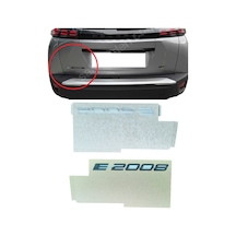 98532109sn Psa Grup Peugeot E2008 Yazı Monogram Yesıl-mavı