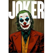 Joker Tasarımlı Ahşap Poster Renkli - 645086267 Renkli