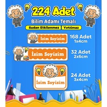 Sevimli Çocuklar Temalı Okul Kreş Kişiye Özel İsim Etiketi - Model 600 Çok Renkli