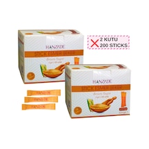 Hanzade Bitkisel Stick Esmer Şeker 100 Sticks 2 x 300 G