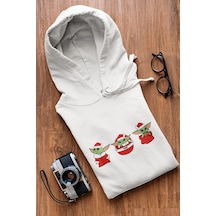 Baby Yoda Yılbaşı Ruhu Kapşonlu Sweatshirt 001