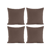 Tr Soho Kumaş Dekoratif Kırlent Yastık Kılıfı - 42 X 42 Cm 4, Kahverengi Genel