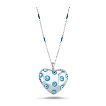 Kalpli Nazar Boncuklu Enamel Kolye (498185222)