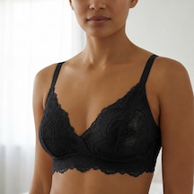 Bonbon Kadın Giyim Desteksiz Balensiz Dantel Bralet Sütyen Bb2789 siyah