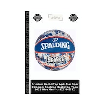 Premium Renkli Top Açık Alan Spor Ekipmanı Spalding Basketbol Topu 2021 Blue Graffıtı Sz7 84373z