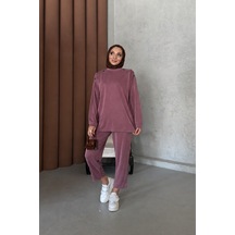 Riella Butik Bade Tesettür Takım Mürdüm