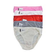 Tutku 0531 Nevra 6'Lı Paket Beli Lastikli Elastan Slip Karışık Renkli Paket Standart Çok Renkli