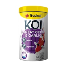 Tropical Koi Wheat Germ Garlic Pellet Size M 1000 Ml 320 Gr Kutu Yem