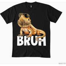 Flood Of Style Bruh Sakallı Ejderha Sürüngen Sahibi T-shirt Erkekler Kadınlar Için % 100% Pamuk T Shirt Kısa Çok Renkli