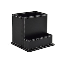 Mimaks DK-115 Masaüstü Set Suni Deri 2 Bölme Siyah