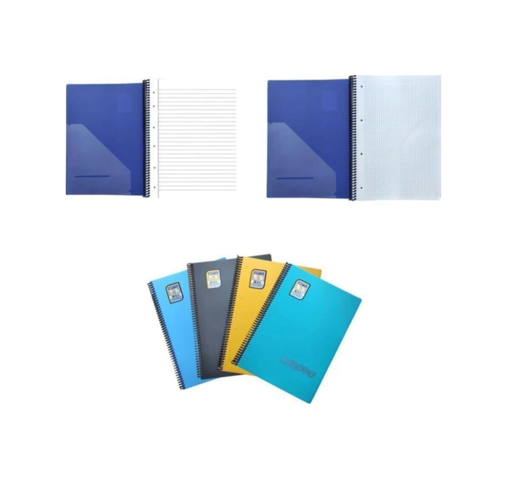 Chromo Sip. Pp. Kapak 80 Yp.defter A4 2 Çizgili + 2 Kareli Karışık Renk