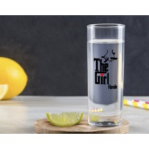 Kişiye Özel Renkli Baskılı The Girl Tasarımlı Vodka Bardağı-1