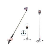Ayrex Hobimtek Q6 Katlanabilir Çok Fonksiyonlu Selfie Tripod Vlog Uzaktan Kumandalı 4 İn 1 Android Apple İOS Diğer