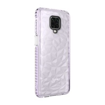 Noktaks - Redmi Note 9s Uyumlu Kılıf Prizmatik Renkli Koruyucu Buzz Kapak - Mor - T18871