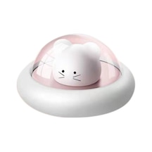 Szypzstore Uzay Sevimli Fare Küçük Gece Lambası Led Sevimli Hediye Hediye Lambası Küçük Gece Lambası Pembe V54aw9 Beyaz