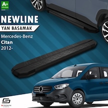 S-dizayn Mercedes Citan Uzun Şase Newline Siyah Yan Basamak 223 Cm 2012-2021 A+ Kalite
