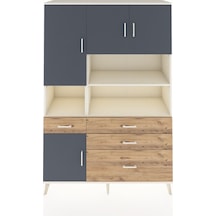 Hyperion Dolap 9 Raflı 4 Çekmeceli 4 Kapaklı 132x44x195 Aytaşı-antrasit/çam Antrasıt/atlas Çam - Aytası