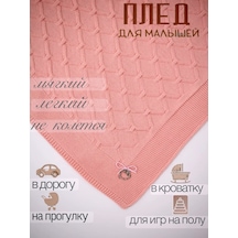 Mk Accessories Bebekler İçin Örgü Pike Battaniye 90/95 Cm 269118682 Tozlu Pembe