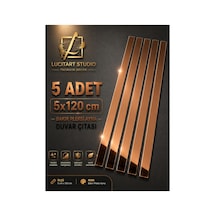 5 Adet 5x120 Cm Pleksi Ayna Duvar Çıtası Füme, Siyah, Mavi, Kırmızı, Mor, Bakır, Rose Gold Kendinden Yapışkanlı Dekoratif Duvar Şeridi Şerit Pleksi Ayna Duvar Dekorasyonu Pleksi Ayna Bakır