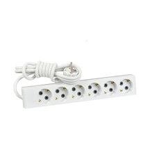 Günsan  Altılı Çocuk Korumalı Topraklı Grup Priz 5 Metre