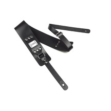 Leatherton Lt Fastback Hakiki Deri Gitar Askısı Siyah
