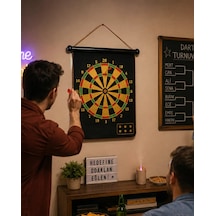 Manyetik Dart Oyunu Katlanabilir Güvenli Dart Seti 6 Ok Hediyeli Mh-hs7760-5629